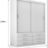 Imagem da oferta Guarda Roupa Solteiro Capri 2 Portas Correr