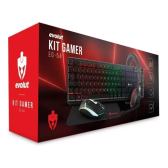 Imagem da oferta Kit Gamer Evolut Eg-54 (teclado Mouse Mousepad E Headset) Cor do mouse Preto Cor do teclado Preto