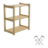 Imagem da oferta Estante Expositor Médio Para Chão Simples 100% Pinus Multifuncional Technox Marrom