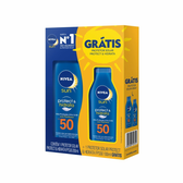 Imagem da oferta 2 Unidades Kit Protetor Solar Nivea Protect Hidrata Fps50 200ml Grátis Nivea Protect Hidrata Fps50 100ml - Farmácias