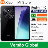 Imagem da oferta Versão global Xiaomi Redmi 14C Smartphone de imersão Ecrã de 6,88'' 120Hz Câmara dupla AI de 50MP Bateria de 5160mAh
