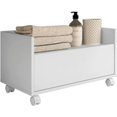 Imagem da oferta Gabinete Armário Banheiro 60 cm c/Rodízios Multimóveis Branco