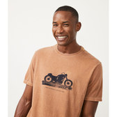 Imagem da oferta Camiseta Comfort em Algodão com Estampa de Moto