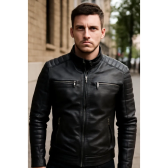 Imagem da oferta Jaqueta De Couro Masculina Resistente Super Promoção