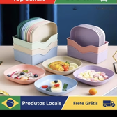 Imagem da oferta Kit 10 Pratos Por 5 Reais Frete Grátis