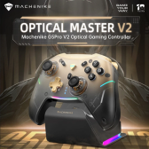 Imagem da oferta Machenike g5pro v2 controlador de jogo final gatilho óptico botão abxy joystick permutável à quente resolução 4k p