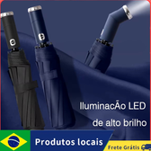 Imagem da oferta Guarda Chuva Dobrável Automático com Luzes de LED