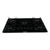 Imagem da oferta Fogão cooktop com alimentação gás - Braslar 5 bocas cor preto - 5 queimadores