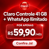 Imagem da oferta 41GB + WhatsApp e Ligações Ilimitadas por só R$ 60!