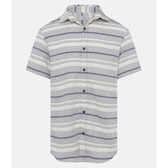 Imagem da oferta Camisa Regular em Viscose com Estampa Listrada