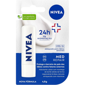 Imagem da oferta NIVEA Protetor Labial Med Repair FPS15 48g - Hidrata e regenera os lábios ressecados e machucados com Vitamina E e óle