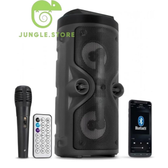 Imagem da oferta Caixa De Som Portátil Bluetooth Rádio Fm Usb Sd Controle Remoto Microfone Torre