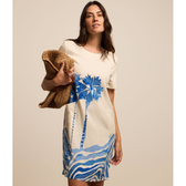 Imagem da oferta Vestido T-shirt em Viscolinho com Estampa de Natureza Tam PP