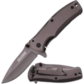 Imagem da oferta Faca dobrável TF-848-MC Tac Force TF-848 Spring Assist lâmina de borda reta de titânio cinza cabo cinza