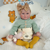 Imagem da oferta Boneca Bebê Reborn Menina Pintada Realista 48cm Corpo de Pano - BRASTOY