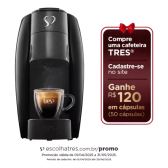Imagem da oferta Tres Corações Cafeteira Elétrica Lov Basic de Espressos e Multibebidas Automática Cor Preto Brilhante 110V
