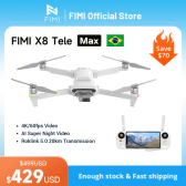 Imagem da oferta Drone FIMI X8 Tele Max 30x Zoom híbrido 4K 60fps 20KM gama de 3 eixos Gimbal GPS AI