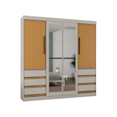 Imagem da oferta Guarda-roupa Casal com Espelho 4 Portas 6 Gavetas Araplac Sofia