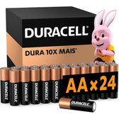 Imagem da oferta Duracell Pilha Alcalina AA Pequena Com 24 Unidades