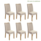 Imagem da oferta Conjunto com 6 Cadeiras para Sala de Jantar Apogeu