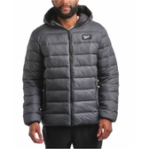 Imagem da oferta Reebok Jaqueta masculina Casaco acolchoado leve com capuz Jaqueta de inverno com isolamento térmico quente para