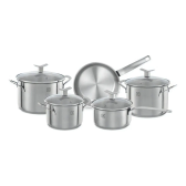 Imagem da oferta Jogo de Panelas Electrolux Inox com 5 Peças Design com Fundo Triplo