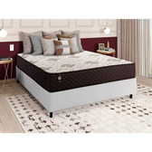 Imagem da oferta Conjunto Cama Box c/ Molas Ensacadas Allura Marrom Queen 138x188x58