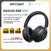 Imagem da oferta Haylou s40 anc fone de ouvido sem fio 50db cancelamento de ruído hi-res 3d fone de ouvido de