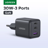 Imagem da oferta Carregador Ugreen 30w Gan 3 Portas PD 3.0 USB