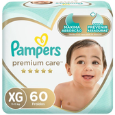 Imagem da oferta Fralda Pampers Premium Care Jumbo XG 60 unidades