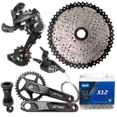 Imagem da oferta Grupo Relação Absolute Wild 2 12v - Câmbio + Alavanca + Cassete 1150 + Pedivela Prime 34d Direct Mount + Corrente KM