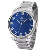 Imagem da oferta Relógio Masculino Champion Original Prateado Fundo Azul Top
