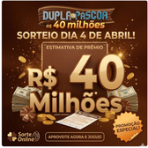 Imagem da oferta AUMENTOU: Dupla de Páscoa em R$40 Milhões + 5% OFF com cupom Promobit