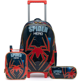 Imagem da oferta Kit Mochila de Rodinha + Lancheira + Estojo Spector Escolar Aranha Infantil