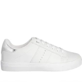 Imagem da oferta Tênis Penélope Casual Feminino Perfuros Recortes Metalizado Branco