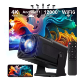 Imagem da oferta Projetor Hd 4k Android 11 Wifi Full 1280p 12000lm Projetor