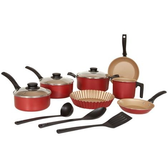 Imagem da oferta Jogo de Panelas Tramontina Antiaderente - de Alumínio Vermelho 10 Peças Turim - Jogo de Panelas - Magazine Tecnomaxi