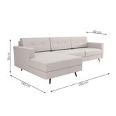 Imagem da oferta Sofa 3 Lugares Living Com Chaise Esquerdo