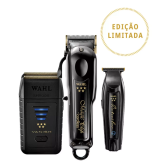 Imagem da oferta Kit Combo Máquina De Cortar Cabelo Magic Clip Black + Máquina De Acabamento Aparador Detailer Black + Barbeador Shaver