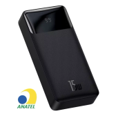 Imagem da oferta Carregador Rápido Portátil Power Bank Baseus 20000 Mah 15w Cor Preto