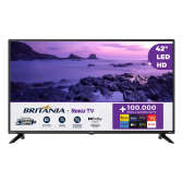 Imagem da oferta Smart Tv 42 Britânia Btv42g6fr2cp Roku Tv Dolby Audio