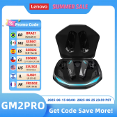 Imagem da oferta Lenovo gm2 pro 5.3 fone de ouvido bluetooth sem fio fones baixa latência chamada hd modo duplo gaming headset