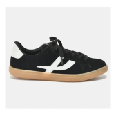 Imagem da oferta Tênis Via Marte Feminino Nobuck Preto Casual 064-001-01
