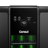 Imagem da oferta Cervejeira Consul Frost Free 83 Litros Porta de Vidro Display Externo Led Czd12mt Titanium