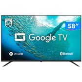 Imagem da oferta Smart TV 58" 4K UHD D-LED Philips Série 7019 Wi-Fi Bluetooth Google Assistente 3 HDMI 2 USB - 58PUG7019/78