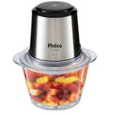 Imagem da oferta Mini Processador Philco Inox Vidro 1.2L 350W 220V