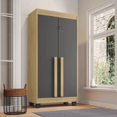 Imagem da oferta Armário Alto Lavanderia 2 Portas Com Chave 4 Prateleiras