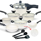 Imagem da oferta Conjunto de Panelas Global Alumínios com Panela de Pressão - 7 Peças