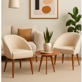 Imagem da oferta kit 2 Cadeira de Jantar Lua Decorativa Poltrona Lua Sala de Estar Salão Quarto Estética Recepção