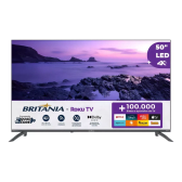 Imagem da oferta Smart Tv 50 Britânia Btv50va4regb Roku Tv Led Dolby Audio